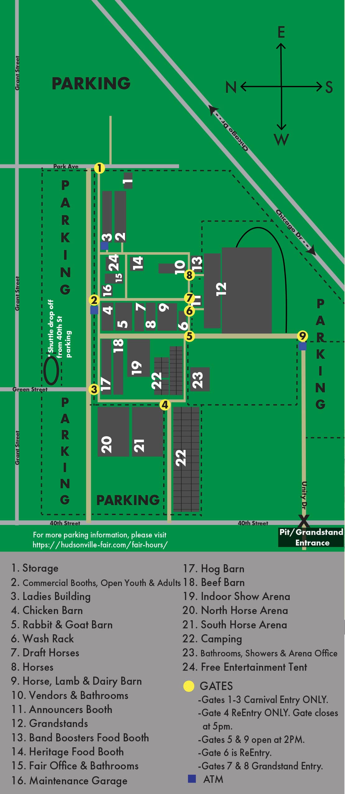 FAIR HOURS ADMISSION Hudsonville Community Fair